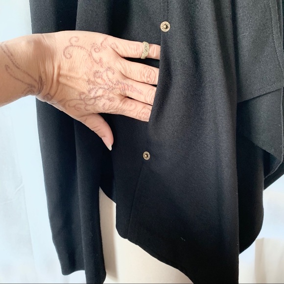 Draped Lapel Asymmetrical Jacket - Picture 3 of 8